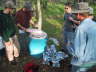 Filling up the barrel of beer